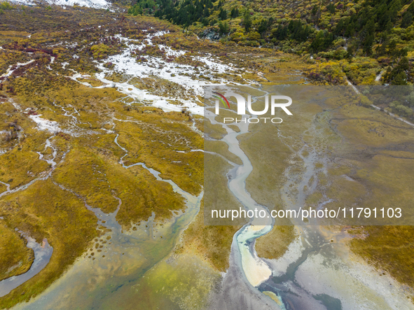 View of Yading National Nature Reserve in Ganzi City, Sichuan Province, on October 16, 2024. 