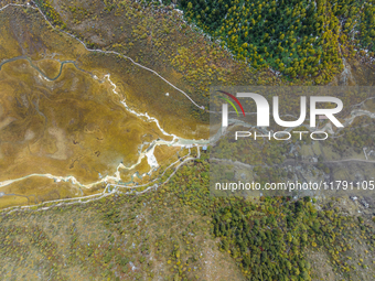 View of Yading National Nature Reserve in Ganzi City, Sichuan Province, on October 16, 2024. (