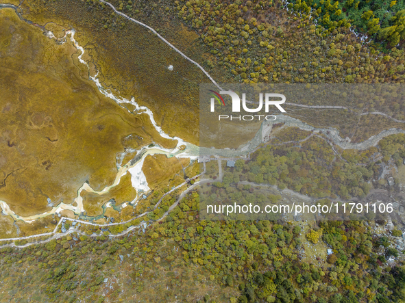 View of Yading National Nature Reserve in Ganzi City, Sichuan Province, on October 16, 2024. 