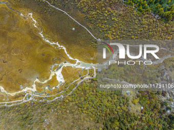 View of Yading National Nature Reserve in Ganzi City, Sichuan Province, on October 16, 2024. (