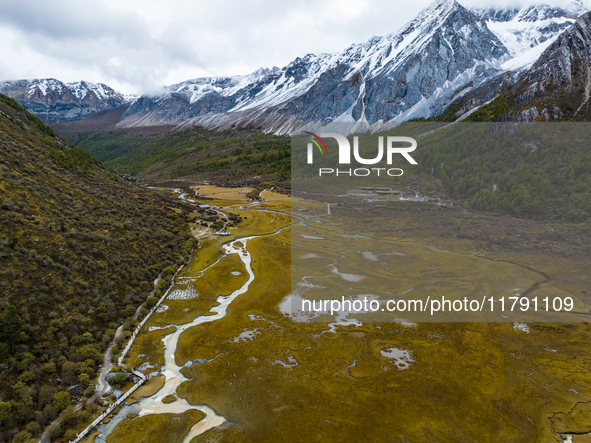 View of Yading National Nature Reserve in Ganzi City, Sichuan Province, on October 16, 2024. 