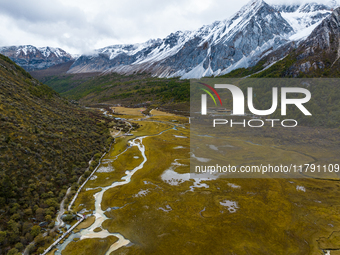 View of Yading National Nature Reserve in Ganzi City, Sichuan Province, on October 16, 2024. (