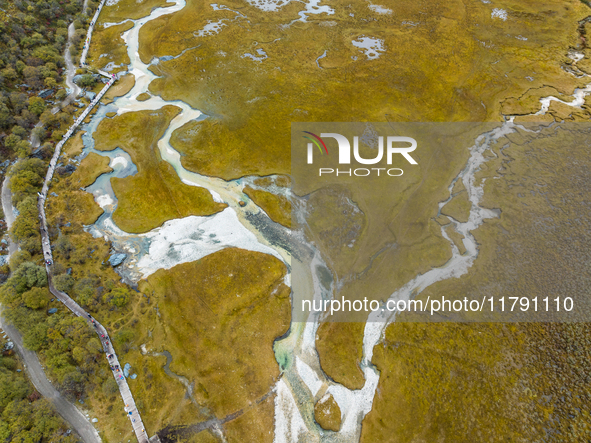 View of Yading National Nature Reserve in Ganzi City, Sichuan Province, on October 16, 2024. 