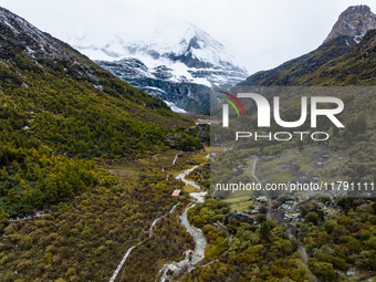 View of Yading National Nature Reserve in Ganzi City, Sichuan Province, on October 16, 2024. (