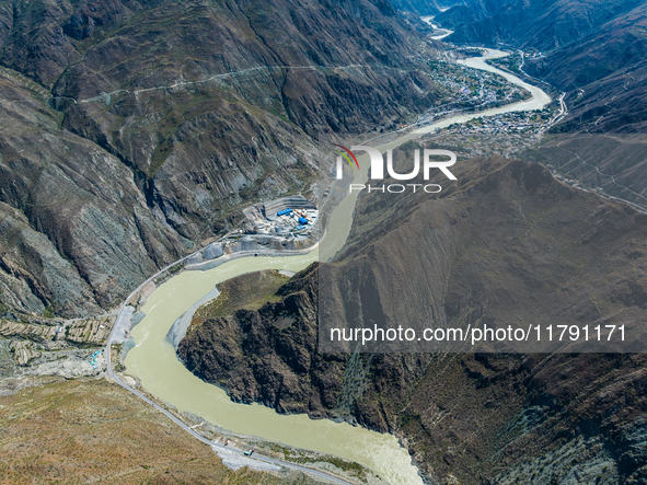 The most spectacular bend in the Jinsha River is seen in Garze city, Sichuan Province, China, on October 14, 2024. 