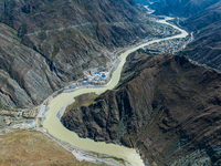 The most spectacular bend in the Jinsha River is seen in Garze city, Sichuan Province, China, on October 14, 2024. (