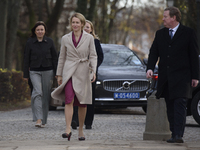 Former Prime Minister of Estonia, Kaja Kallas, arrives at the EU's Big Five meeting in Warsaw, Poland, on November 19, 2024. Polish Minister...