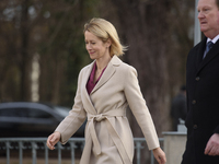 Former Prime Minister of Estonia, Kaja Kallas, arrives at the EU's Big Five meeting in Warsaw, Poland, on November 19, 2024. Polish Minister...