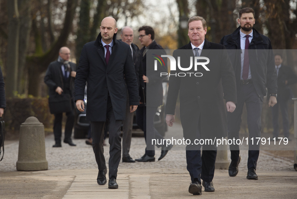 French Minister of Foreign Affairs Jean-Noel Barrot arrives at the EU's Big Five meeting in Warsaw, Poland, on November 19, 2024. Polish Min...