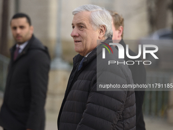 Italian Minister of Foreign Affairs Antonio Tajani arrives at the EU's Big Five meeting in Warsaw, Poland, on November 19, 2024. Polish Mini...