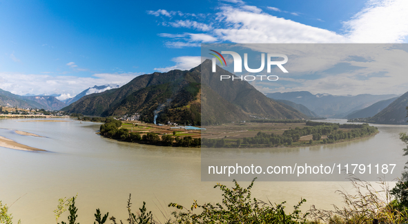 View of the first bay of the Yangtze River in Lijiang, China, on October 13, 2024. 