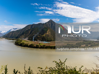 View of the first bay of the Yangtze River in Lijiang, China, on October 13, 2024. (