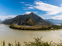 View of the first bay of the Yangtze River in Lijiang, China, on October 13, 2024. (