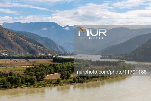 View of the first bay of the Yangtze River in Lijiang, China, on October 13, 2024. 