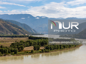 View of the first bay of the Yangtze River in Lijiang, China, on October 13, 2024. (