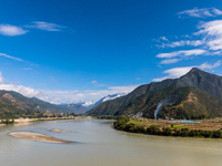 View of the first bay of the Yangtze River in Lijiang, China, on October 13, 2024. (