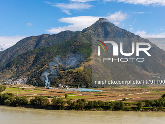 View of the first bay of the Yangtze River in Lijiang, China, on October 13, 2024. (