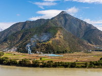 View of the first bay of the Yangtze River in Lijiang, China, on October 13, 2024. (