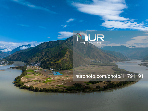 View of the first bay of the Yangtze River in Lijiang, China, on October 13, 2024. 