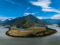 View of the first bay of the Yangtze River in Lijiang, China, on October 13, 2024. (