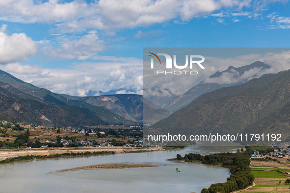 View of the first bay of the Yangtze River in Lijiang, China, on October 13, 2024. 