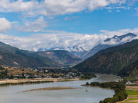 View of the first bay of the Yangtze River in Lijiang, China, on October 13, 2024. (