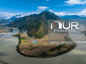 View of the first bay of the Yangtze River in Lijiang, China, on October 13, 2024. (