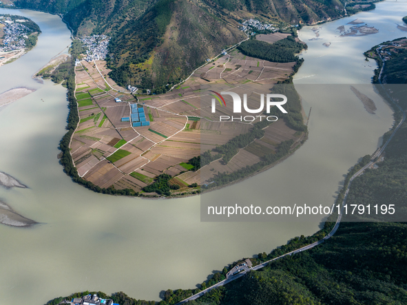 View of the first bay of the Yangtze River in Lijiang, China, on October 13, 2024. 