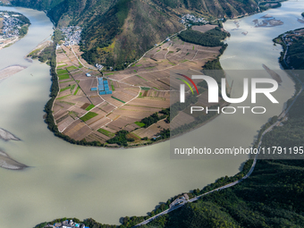 View of the first bay of the Yangtze River in Lijiang, China, on October 13, 2024. (