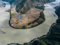 View of the first bay of the Yangtze River in Lijiang, China, on October 13, 2024. (