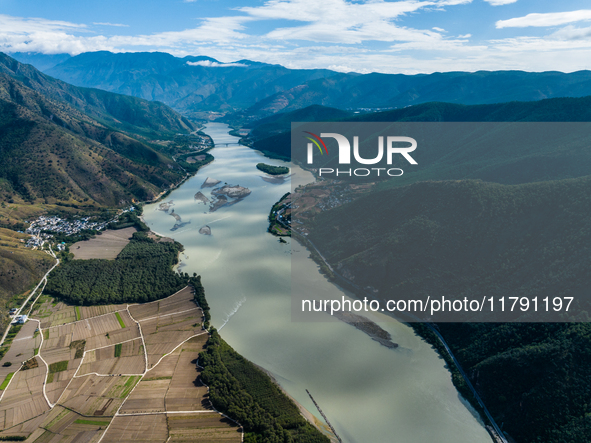 View of the first bay of the Yangtze River in Lijiang, China, on October 13, 2024. 