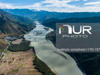 View of the first bay of the Yangtze River in Lijiang, China, on October 13, 2024. (