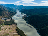 View of the first bay of the Yangtze River in Lijiang, China, on October 13, 2024. (