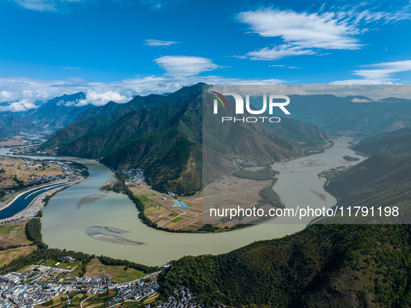 View of the first bay of the Yangtze River in Lijiang, China, on October 13, 2024. 