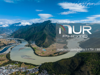 View of the first bay of the Yangtze River in Lijiang, China, on October 13, 2024. (