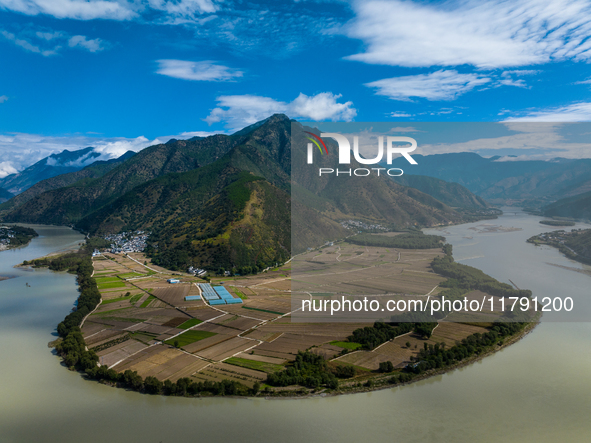 View of the first bay of the Yangtze River in Lijiang, China, on October 13, 2024. 