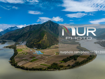 View of the first bay of the Yangtze River in Lijiang, China, on October 13, 2024. (