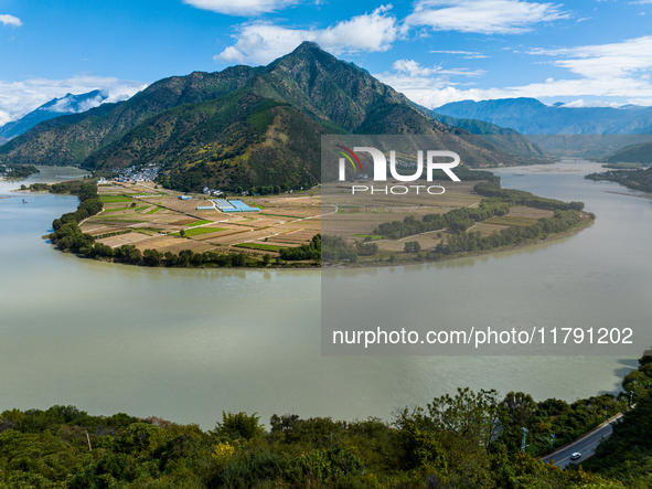 View of the first bay of the Yangtze River in Lijiang, China, on October 13, 2024. 