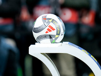 Official Adidas UEFA Nations League match ball during the UEFA Nations League 2024/25 League A Group 2 match between Italy and France at Sta...