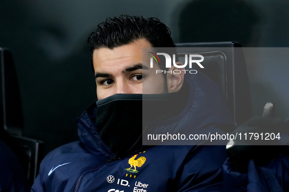 Theo Hernandez of France looks on during the UEFA Nations League 2024/25 League A Group 2 match between Italy and France at Stadio Giuseppe...