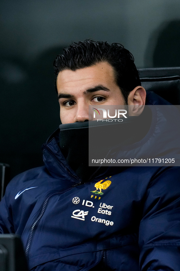 Theo Hernandez of France looks on during the UEFA Nations League 2024/25 League A Group 2 match between Italy and France at Stadio Giuseppe...