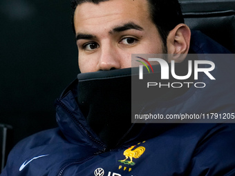 Theo Hernandez of France looks on during the UEFA Nations League 2024/25 League A Group 2 match between Italy and France at Stadio Giuseppe...