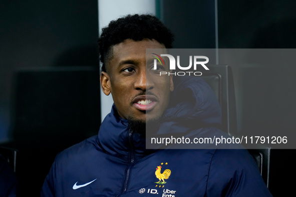 Kingsley Coman of France looks on during the UEFA Nations League 2024/25 League A Group 2 match between Italy and France at Stadio Giuseppe...