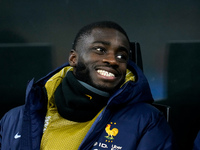 Dayot Upamecano of France looks on during the UEFA Nations League 2024/25 League A Group 2 match between Italy and France at Stadio Giuseppe...