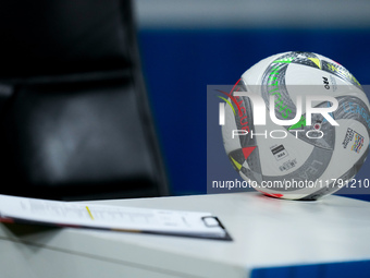 Official Adidas UEFA Nations League match ball during the UEFA Nations League 2024/25 League A Group 2 match between Italy and France at Sta...