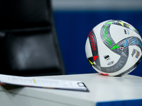 Official Adidas UEFA Nations League match ball during the UEFA Nations League 2024/25 League A Group 2 match between Italy and France at Sta...