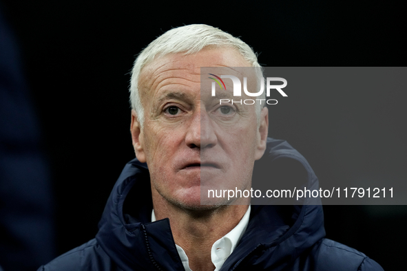 Didier Deschamps head coach of France looks on during the UEFA Nations League 2024/25 League A Group 2 match between Italy and France at Sta...