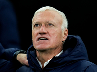 Didier Deschamps head coach of France sings national anthem during the UEFA Nations League 2024/25 League A Group 2 match between Italy and...