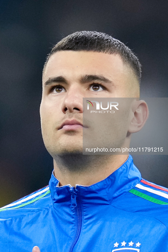 Alessandro Buongiorno of Italy looks on during the UEFA Nations League 2024/25 League A Group 2 match between Italy and France at Stadio Giu...