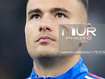 Alessandro Buongiorno of Italy looks on during the UEFA Nations League 2024/25 League A Group 2 match between Italy and France at Stadio Giu...